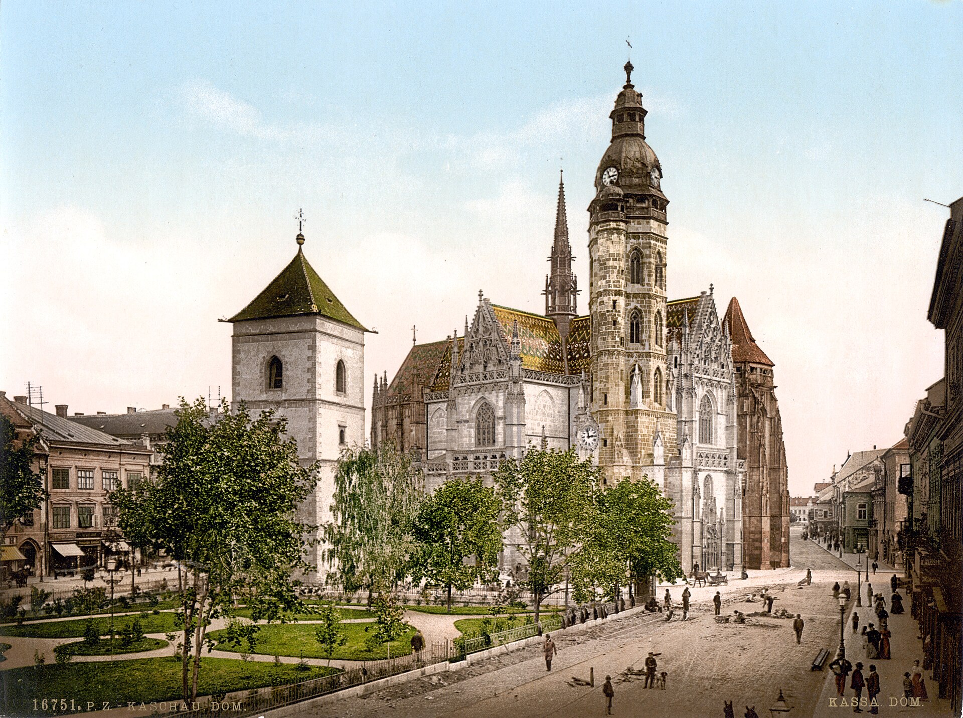 Historická fotografia – Košice, Dóm okolo 1900